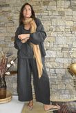Santos Cushion Cotton Heathcliff Blouse Charcoal